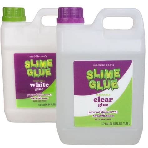 Slime Making Glue 12 Gallon Clear And White Combo Pack Of 2 Non Toxic