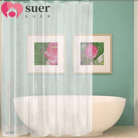 Suer Home Decor Shower Curtain Bathroom Accessaries Water Splash Resistant Peva Plastic