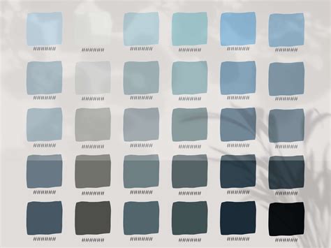 June Color Palette Hex Rgb Cmyk Codes Muted Blue Green Etsy Singapore