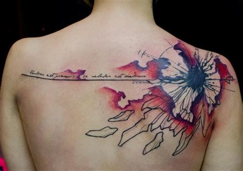 Abstract Watercolor Back Tattoo By Klaim