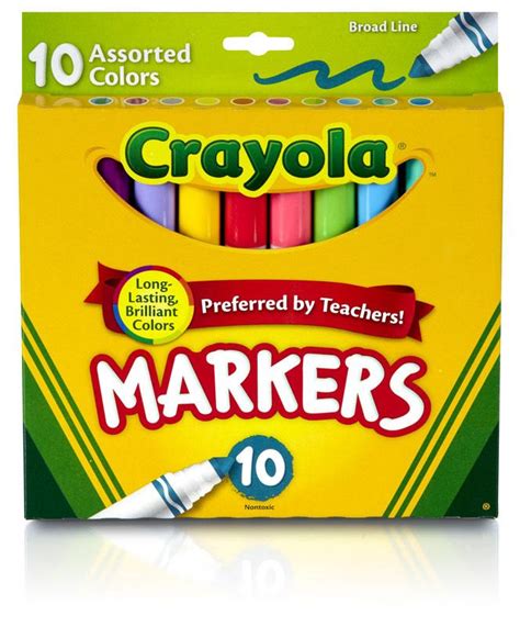 Amazon.com - Crayola Broad Line Markers-Assorted Colors 10/Pkg