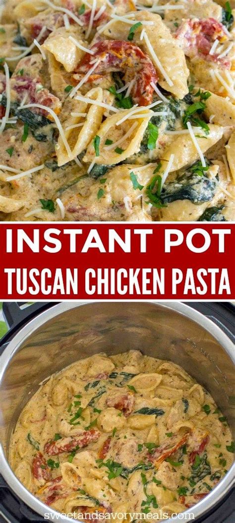 Remove it to a plate. Easy Instant Pot Tuscan Chicken Pasta | Recipe | Instant ...