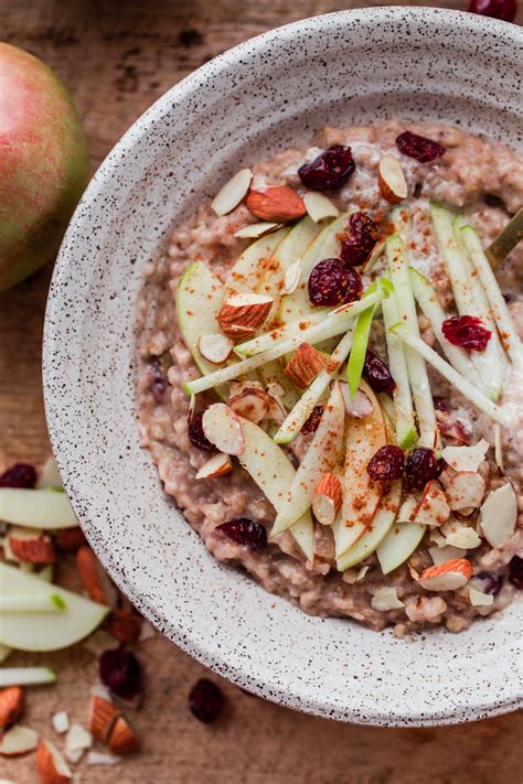 Slow Cooker Steel Cut Oats With Apple And Cranberries A Beautiful Plate