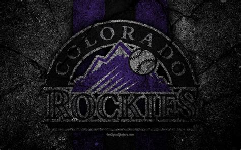 4k Colorado Rockies Logo Mlb Baseball Usa Black Stone Major
