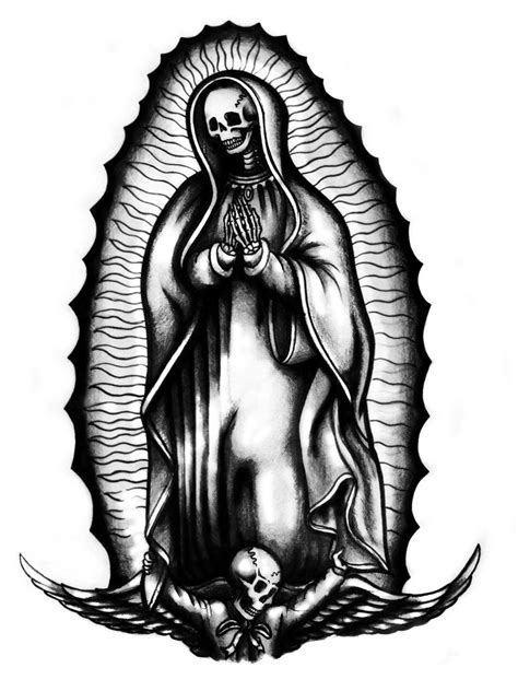 Santa Muerte Dark Tattoo Tattoo Art Drawings Chicano Art Tattoos