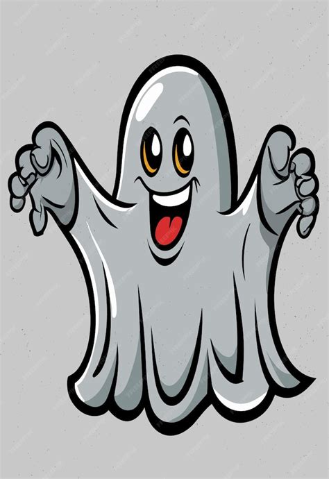 Premium Vector Halloween Spooky Ghost 2d Clipart Vector Design