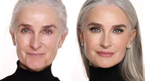 Watch Natural Gray Haired Over 60 Caroline Get A Mesmerizing Make Over