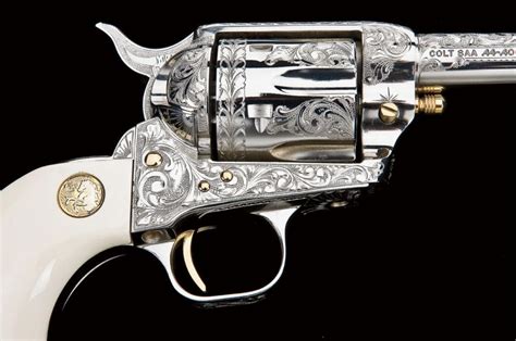 Beautifully Customized And Engraved Colt Saa Third Generation Sheriffs
