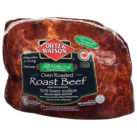Dietz And Watson Medium Cooked Trimmed And Tied Roast Beef 050 Lb