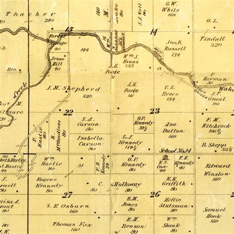 Vintage Map Of Douglas County Kansas 1887 By Teds Vintage Art