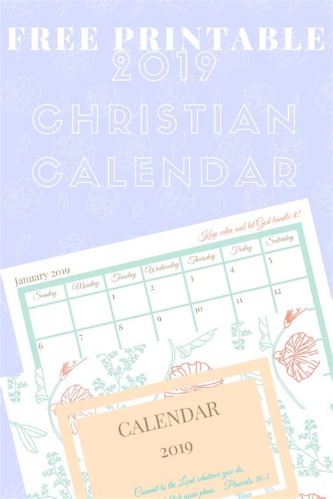 Free Printable 2020 Christian Calendar And Planner Christian Calendar