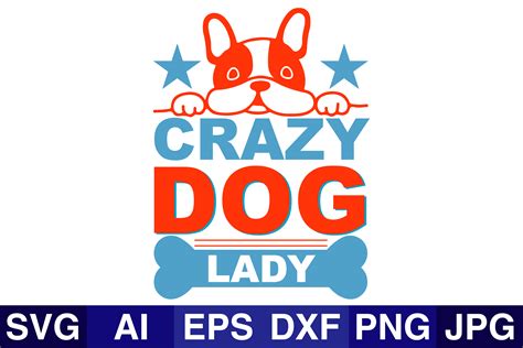 Crazy Dog Lady Lady Dog Graphic By Svg Cut Files · Creative Fabrica