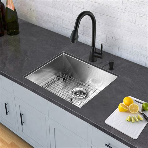 Discount kitchen and bath cabinets in vancouver. VIGO All-in-One 23-inch Stainless Steel Undermount Kitchen ...