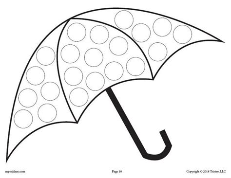12 Spring Do-A-Dot Printables! | Do a dot, Dot marker printables, Umbrella
