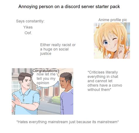 Annoying Person In A Discord Server Starter Pack Rstarterpacks