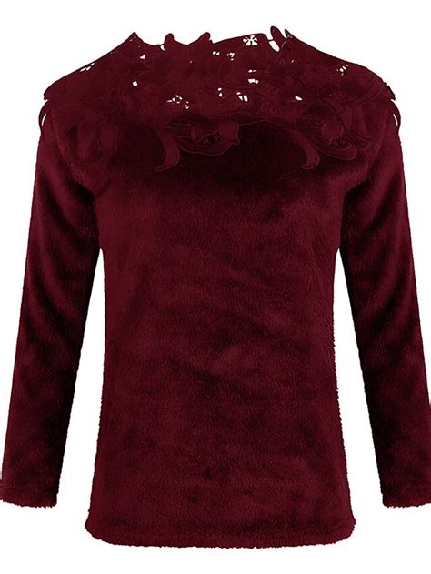 Womens Solid Colored Pullover Long Sleeve Sweater Cardigans Round Neck