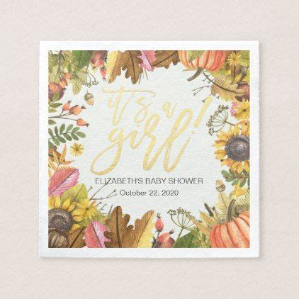 Check spelling or type a new query. Autumn Maple Leaves Pumpkin Sunflower Baby Shower Paper ...