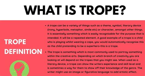 Trope Definition And Examples Of Trope In Speech And Literature • 7esl
