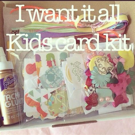 Make your own gift cards. How to make your own cards for Kids I want it all Card Kit - Perfect Christmas Gift, Craft Activ ...