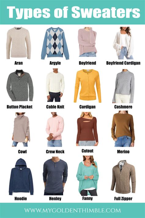 43 Different Types Of Sweaters Names And Pictures Guide