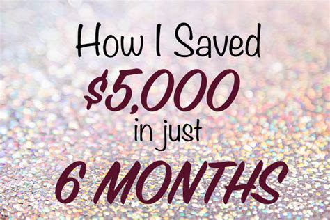 How I Saved 5000 In Just 6 Months Sugar And Savings