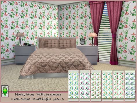 The Sims Resource Morning Glory Walls By Marcorse