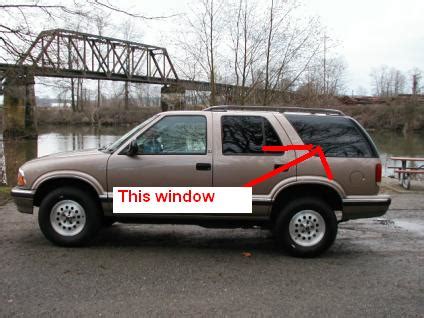 The strip around the window on the outside has to be removed as well as the inside door panel. Rear Quarter Panel Glass(not the door quarter glass ...