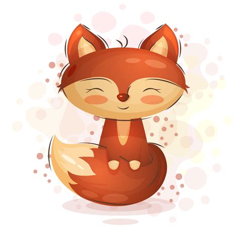 Cute Cartoon Fox 1186745 Vector Art At Vecteezy