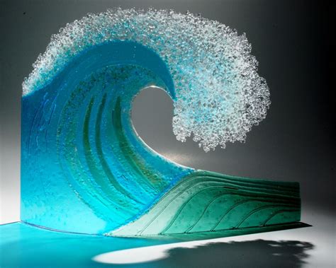 Glass Wave Wave Glass Glass Art Glass Art Sculpture