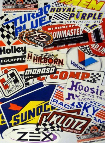 Racing Decals Sticker Lot Set 26 In Pairs Grab Bag Race Cars Toolboxes