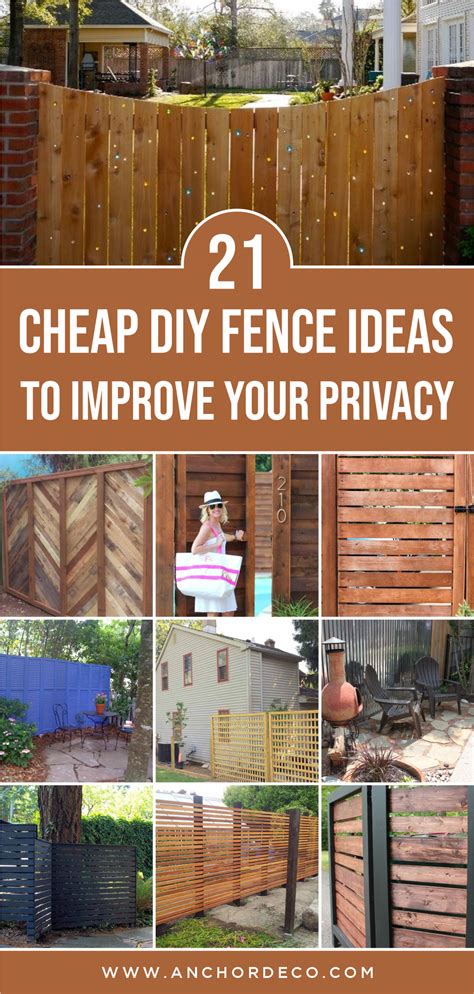 Let's look at how to build your own privacy fence with these 6 easy steps. 21 Cheap DIY Fence Ideas To Improve Your Privacy - Anchordeco.com