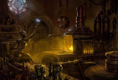 blacksmith by j p targete steampunk art fantasy artist fantasy art