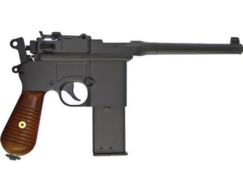 Pistolet A Billes Hg 196 Mod C96 Full Metal Gaz Hfc 1 Joule Airsoft