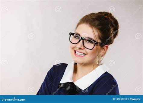 Happy Positive Business Woman Accountant Stock Photo Image Of Worker