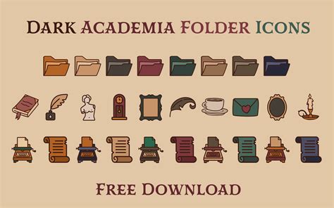 Dark Academia Folder Icons For Mac And Windows Free Mac Icons