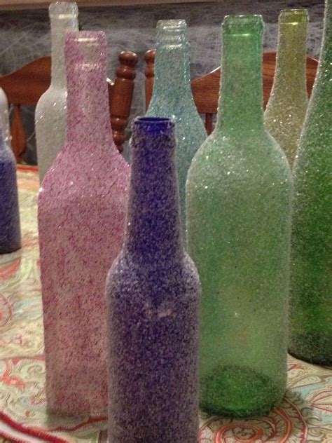 Glitter Wine Bottles Glitter Wine Bottles Wine Bottle Project