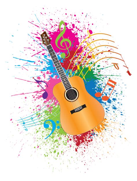 Clipart guitar colorful guitar, Clipart guitar colorful ...