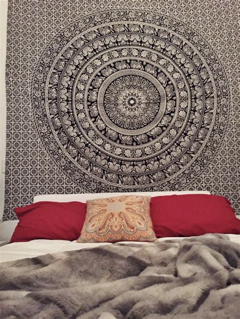 Indian Black And White Tapestry In 2020 Tapestry Black And White