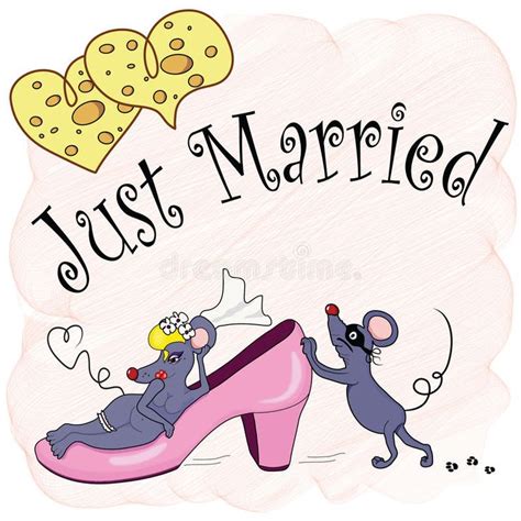 Just Married Vector Illustration Just Married Married Newly Married