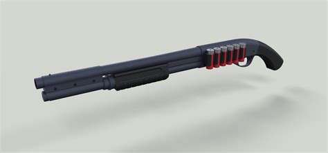 Shotgun D Model Shotgun CGTrader