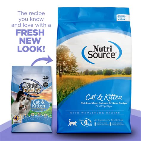 Protein is important for cats. NutriSource Cat & Kitten Chicken, Salmon & Liver Dry Cat ...