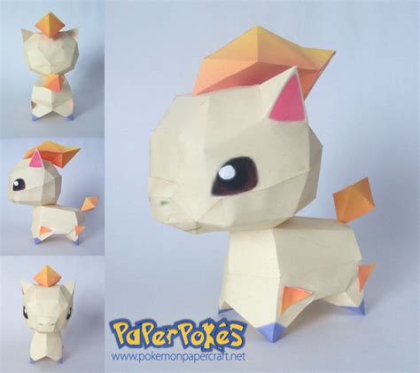 Paperpokés Pokémon Papercraft Ponyta Chibi