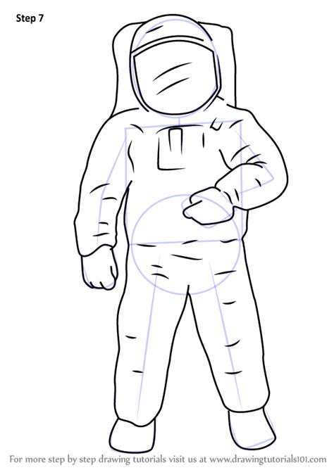Learn How to Draw an Astronaut (Other Occupations) Step by Step