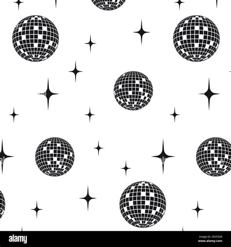 Disco Ball Vector Seamless Pattern Stock Vector Image And Art Alamy