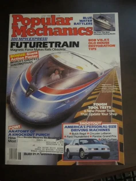 Popular Mechanics Magazine June 1988 Future Train 300 Mph Express X9