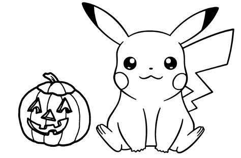 Pikachu Halloween Coloring Pages Pickachu Coloring Pages Coloring