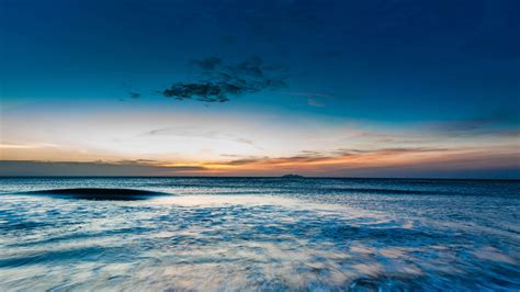 Download Wallpaper 2560x1440 Ocean Sea Horizon Sunset