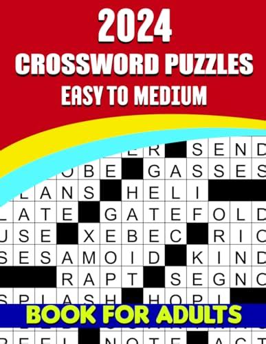 2024 Easy To Medium Crossword Puzzles Book For Adults New Large Print