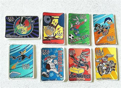 Looney Tunes Olympic Stickers Set Of 8 1996 Usa Vintage Stickers Bugs