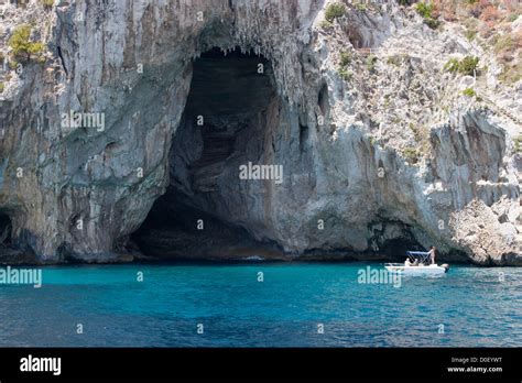 The White Cave In Capri Stock Photo Alamy